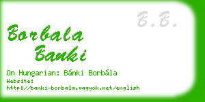 borbala banki business card